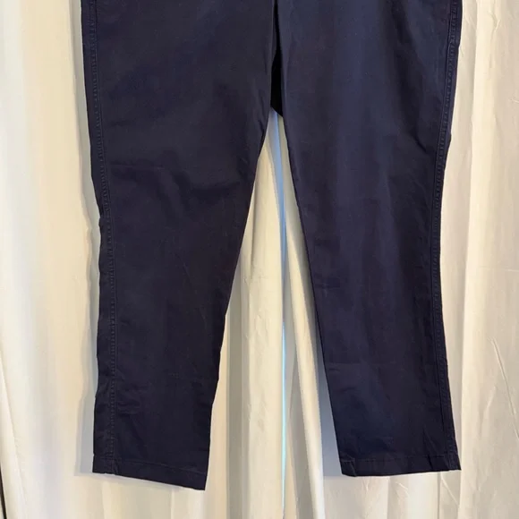 GAP Girlfriend High Rise Chino Pants Navy Stretch Cotton Women’s 16 - Picture 5 of 9